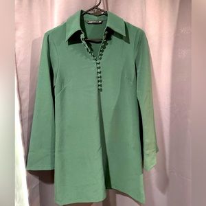Zara Woman Lovely Olive Green Dress XS